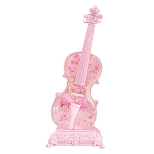 大提琴水晶球音乐盒八音盒发光飘雪摆件女孩儿童女生女友生日礼物