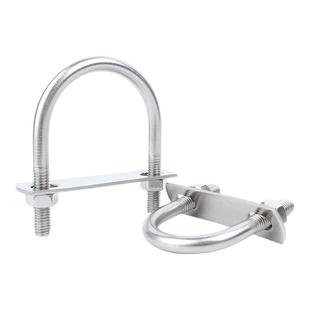 304不锈钢U型螺丝加螺母挡板套装加长U形螺栓卡扣方管卡夹固定件