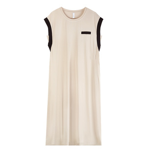 轩靓睡裙女夏季莫代尔棉无袖背心超长裙休闲夏款冰丝凉感大码睡衣