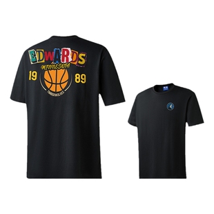 NBA官方安东尼爱德华兹拼贴蒙太奇系列中性宽松T恤森林狼