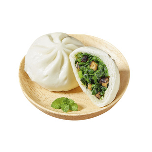 香菇青菜包子12只960g大包子早餐半成品商用批发纯素包子加热即食
