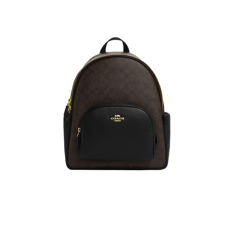 COACH/蔻驰牛皮革双肩包