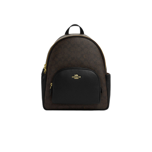 【自营】Coach/蔻驰Court双肩包老花拉链背包女包节日礼物送女友