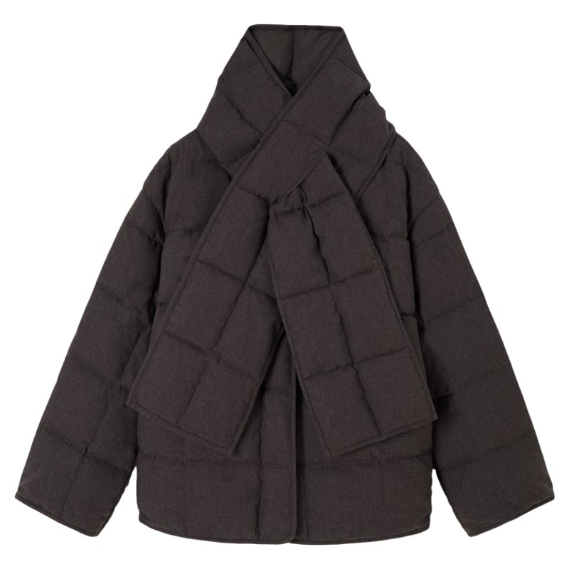 OMITI省略白鹅绒羽绒服围巾