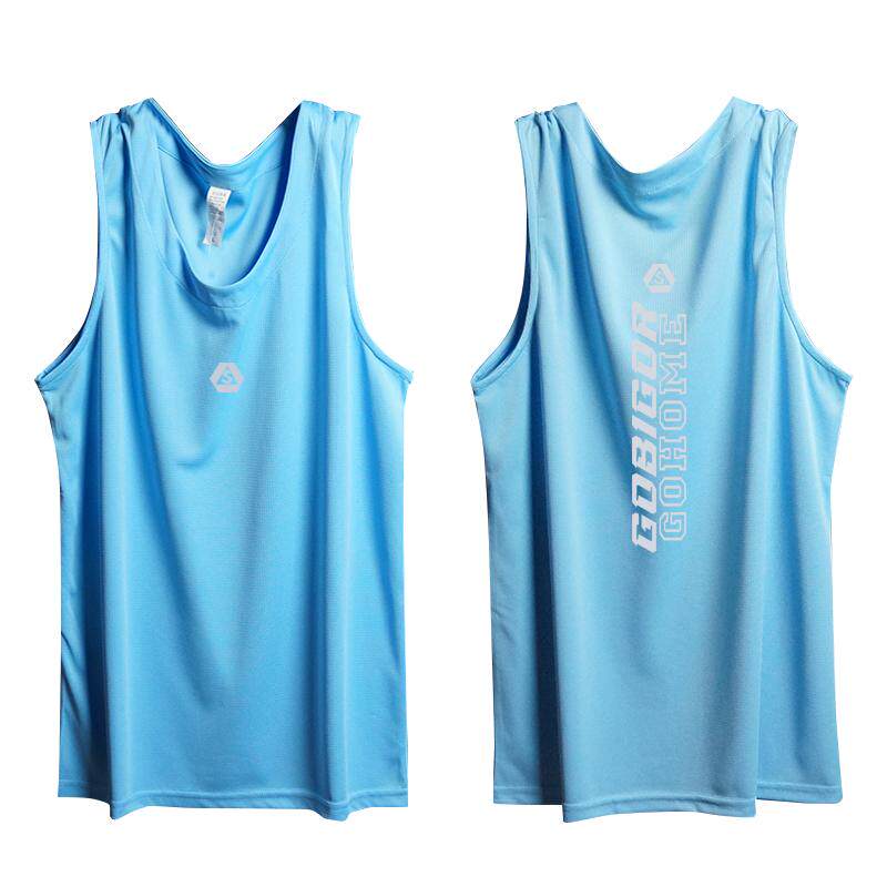 夏季运动背心男美式篮球投篮服速干健身坎肩训练宽松无袖圆领上衣