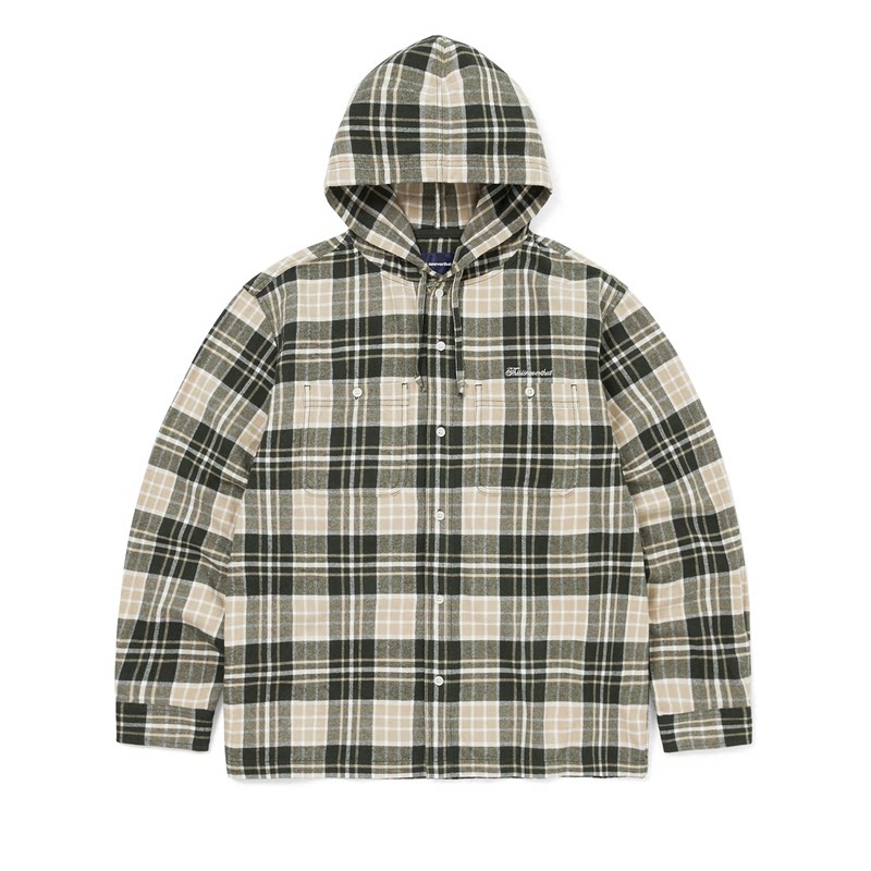 thisisneverthat® Flannel Hooded Check Shirt26春连帽格子衬衫