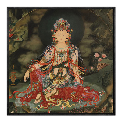 法海寺水月观音新中式玄关挂画