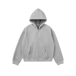 VMCL正肩短宽500g加厚抓绒呢子连帽卫衣高知风男女25AW vermicell