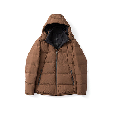 秋冬男士鹅绒面包服连帽羽绒服