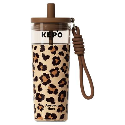 KEPO茶水分离保温杯女生高颜值泡茶水杯便携大容量吸管杯子新款