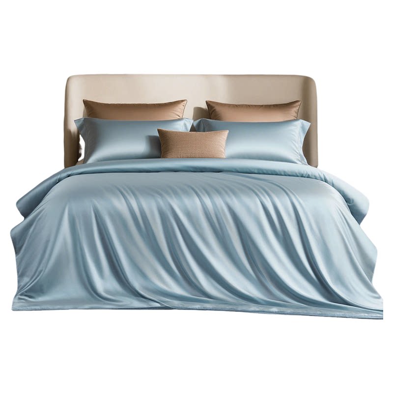 富安娜出品馨而乐100支长绒棉被套单件纯棉贡缎被罩双人200x230