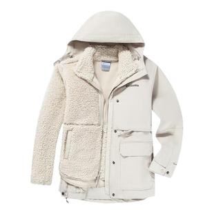 哥伦比亚25秋冬加厚女款银点抓绒内胆三合一冲锋衣防水外套WR3825