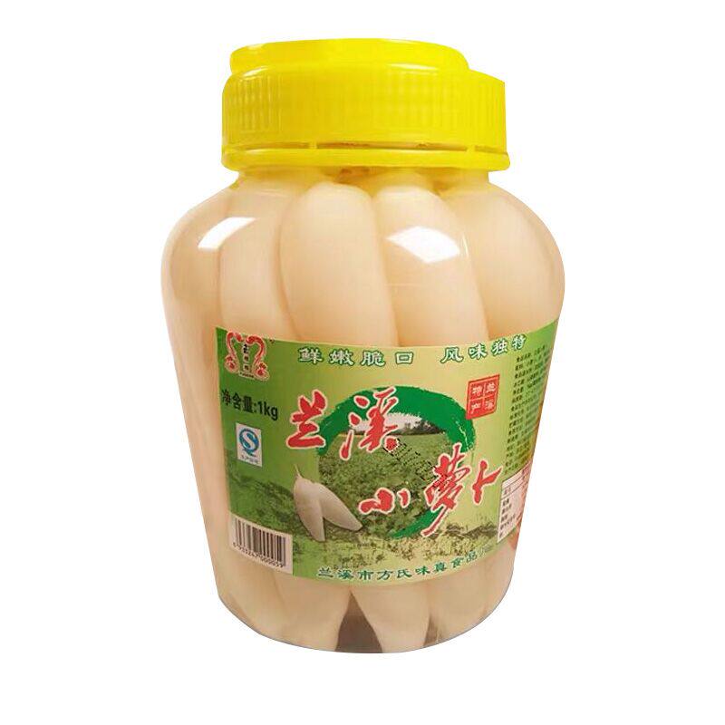 兰溪特产玉格格酸辣泡椒小萝卜1kg1瓶装开胃菜腌制泡菜下饭萝卜干