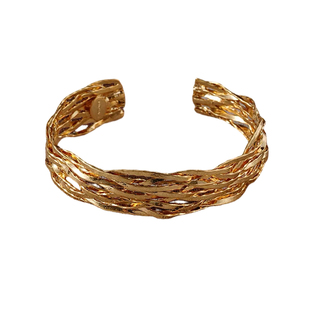 DINN DINN DESIGN度假系列纯手工金属编织手镯度假风百搭小众时尚