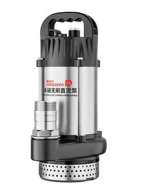 恒格尔无刷直流潜水泵48v60v72v灌溉小型电瓶电动车专用24V抽水泵