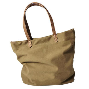 （升级版—有扣子内袋包边）大容量百搭帆布包简约单肩包大托特包