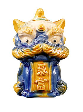 陶瓷暴富小狮子摆件唐三彩伴手礼
