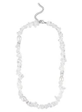 高级百搭轻奢项链水晶珍珠女