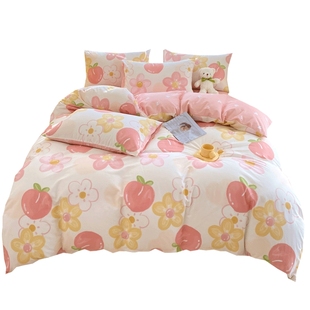 公主风儿童女孩粉色床上床单四件套纯棉全棉2025新款四季通用被套