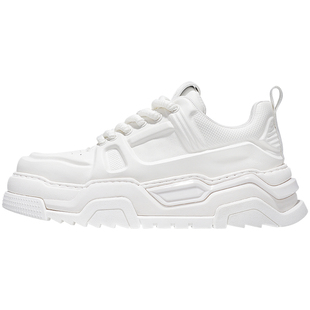 Salaxi莎莱茜男鞋2025新款男士小白鞋厚底增高老爹鞋运动休闲板鞋