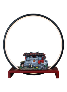 明浩中式客厅解压装饰禅意灯摆件