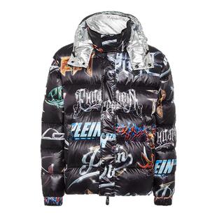 PHILIPP PLEIN 男士PLEIN字母连帽羽绒服