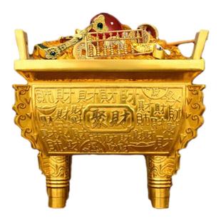 聚财鼎铜鼎盛千秋司母戊鼎摆件百财鼎四方鼎客厅摆件大堂装饰礼品