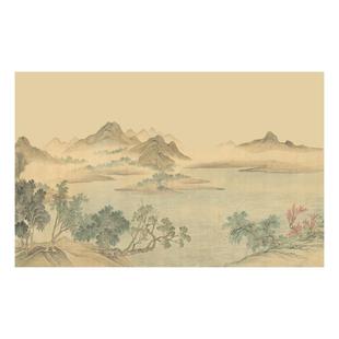 墙纸8d立体宋氏美学山水背景墙壁布客厅装饰壁纸卧室网红墙布壁画