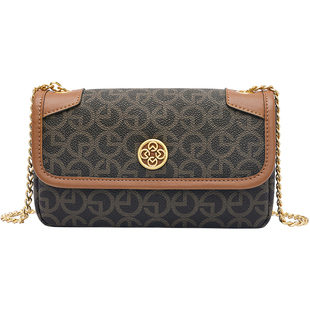 金利来女包2026新款单肩包时尚高级复古印花斜挎包女士小方包正品