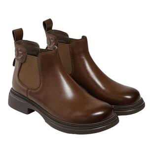 fed棕色烟筒靴冬季新款女靴单靴加绒短靴切尔西靴女R0901-ZCA195