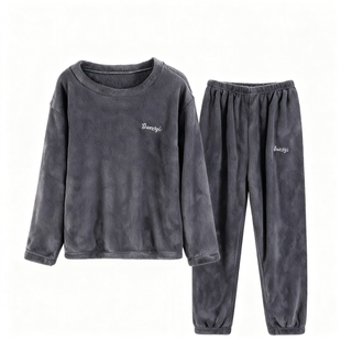 看守所衣物秋冬加绒睡衣男女加厚保暖睡衣裤套装劳改犯拘留所专用