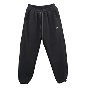 冬款2025男大童针织一体绒束脚运动裤末班车初高中生加绒厚卫裤潮