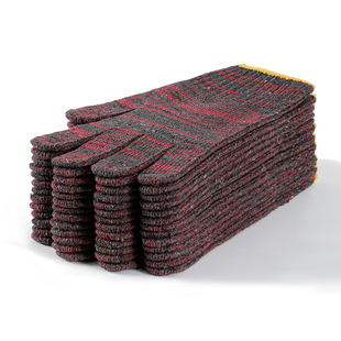 棉线手套劳保耐磨工作防滑纯棉加厚白棉纱模具搬运劳动男工地干活