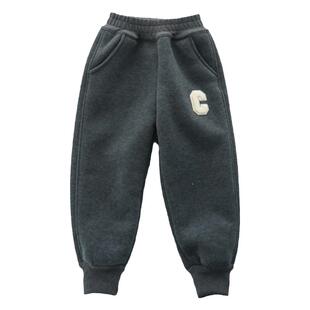 儿童加厚棉裤 男童女童羊驼绒一条过冬运动裤 软糯绒舒适保暖裤子