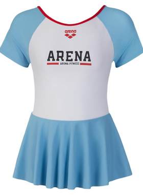 arena青少年连体短袖裙式泳衣
