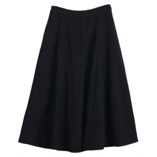 ZOLLE因为羊毛肌理感立体剪裁挺阔宽松羊毛半裙A字裙25秋冬新品