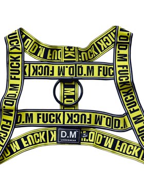 D.M时尚男士捆绑绷带潮流字母