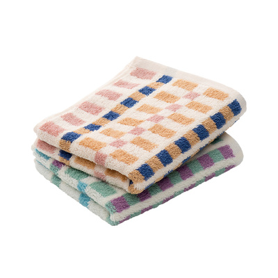 欧式方格纯棉毛巾家用洗脸吸水厚