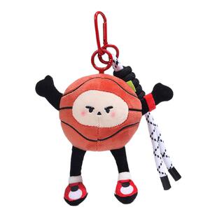 YUYI 可爱篮球毛绒玩偶钥匙扣书包挂件足球排球棒球挂饰男生礼物