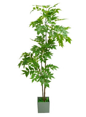 仿真绿植客厅装饰漆木叶盆栽摆件