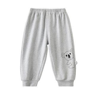 儿童纯棉裤子春秋冬季宝宝休闲加绒加厚卫裤男女童外穿开档屁屁裤