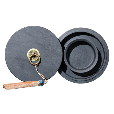 火锅砚台带盖干墨天然原石