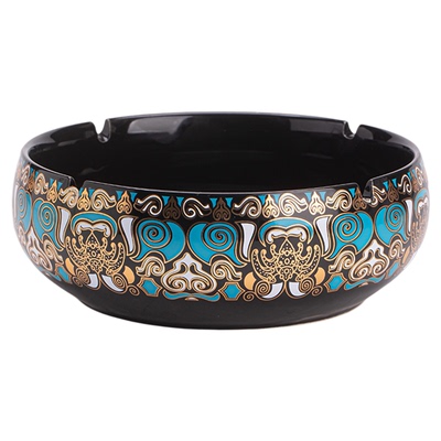 恬静创意大号烟灰缸复古饕餮纹