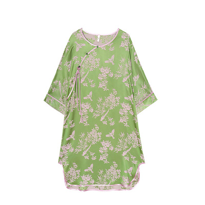 达芬奇密码仿真丝绸冰丝睡裙睡衣