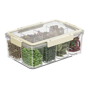 调料盒商用多格一体带盖密封手提式厨房透明大容量盐味精调味料罐