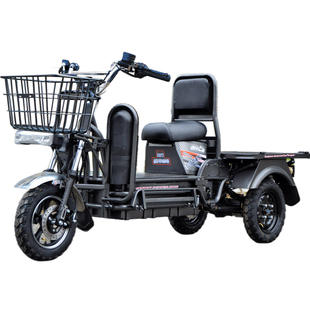 新款载重王电动车电瓶三轮车大力神外卖快递送餐货运路霸家用长跑