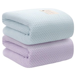 2条装 三利浴巾女家用男款比全棉吸水情侣款一对裹巾大毛巾三件套