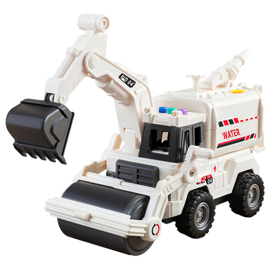 大号挖机压路机三合一工程车玩具