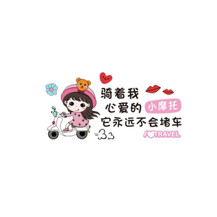 电动车装饰贴纸可爱个性创意汽车贴纸电瓶车划痕遮挡贴花防水防晒