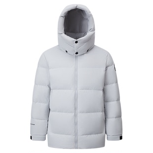 千仞岗2025秋冬新款短款羽绒服立领带帽保暖户外通勤纯色外套男款